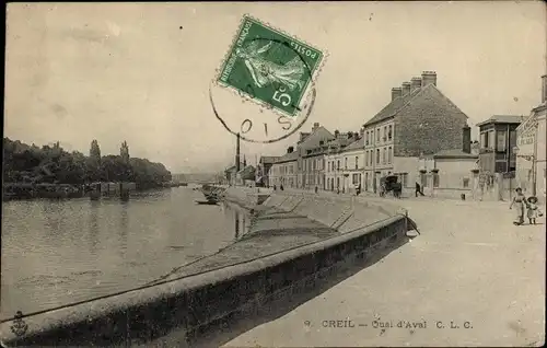 Ak Creil-Oise, Quai d'Aval