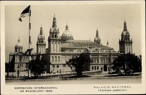 Ak Barcelona Katalonien Spanien, Internationale Ausstellung 1929, Nationalpalast