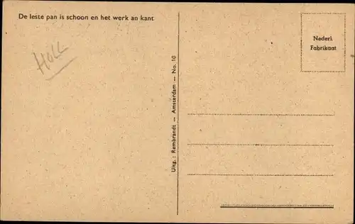 Ak Nordbrabant Niederlande, Niederländische Volkstracht, Dorfleben, Wasserschöpferin