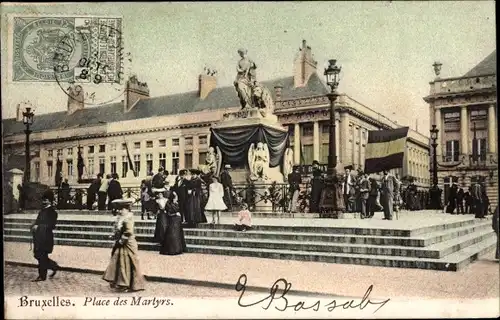 Ak Bruxelles Brüssel, Place des Martyrs