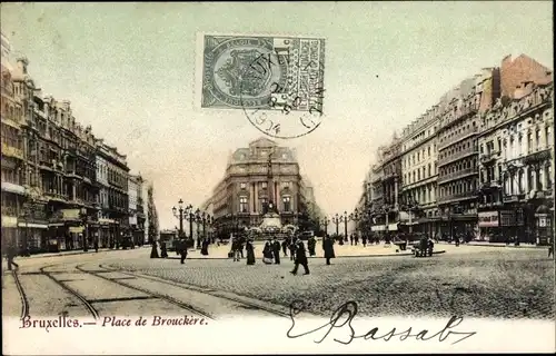 Ak Bruxelles Brüssel, Place de Brouckère, Metropole