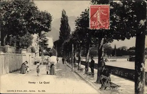Ak Vevey Kanton Waadt, Le Quai
