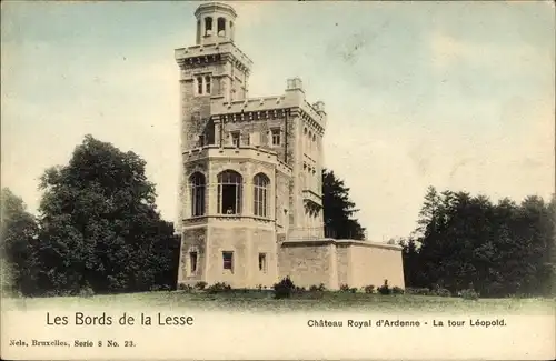 Ak Houyet Wallonie Namur, Königliches Schloss der Ardennen, Der Leopold-Turm