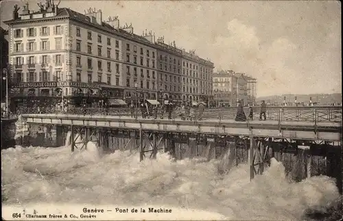 Ak Genf Genf Schweiz, Pont de la Machine