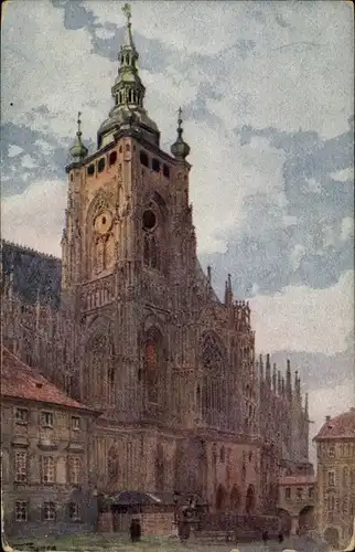 Ak Praha Prag Tschechien, St. Vitus Kathedrale