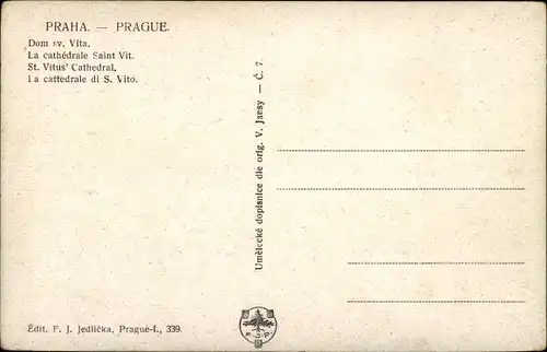 Ak Praha Prag Tschechien, St. Vitus Kathedrale