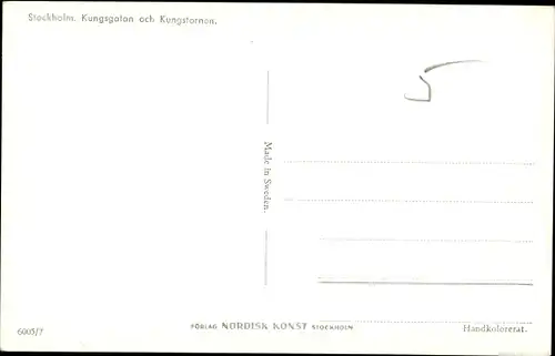 Ak Stockholm Schweden, Kungsgatan och Kungstornen