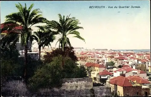 Ak Beirut Beirut Libanon, Blick aus dem Sursock District