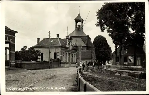 Ak Hooge Zwaluwe Nordbrabant Niederlande, Gezicht op N. H. Kerk