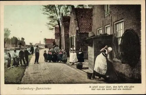 Ak Bunschoten Spakenburg Utrecht Niederlande, Straßenpartie