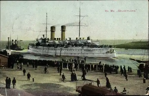 Ak Niederländisches Kriegsschiff, Hr.Ms. Gelderland