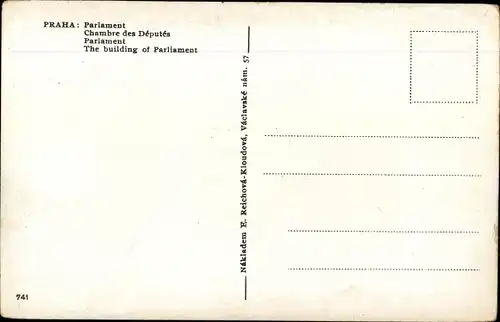 Ak Praha Prag Tschechien, Parlament