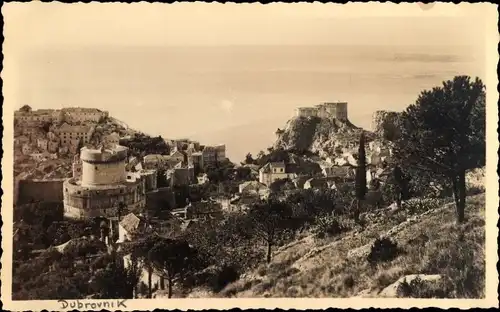 Ak Dubrovnik Kroatien, Teilansicht