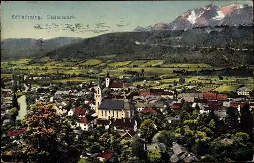 Ak Schladming Steiermark, Totalansicht