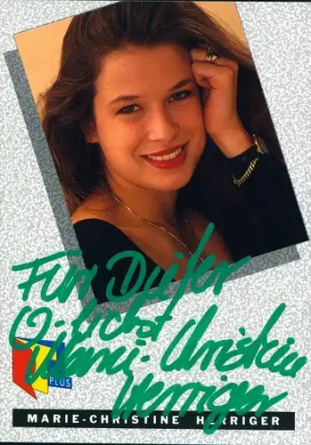 Ak Schauspielerin Marie-Christine Herriger, Portrait, Autogramm,  RTL, Serie GZSZ