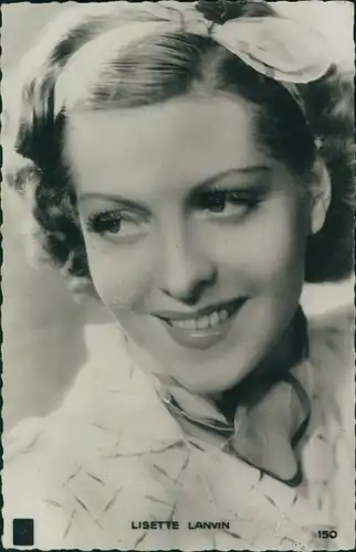Ak Schauspielerin Lisette Lanvin, Portrait