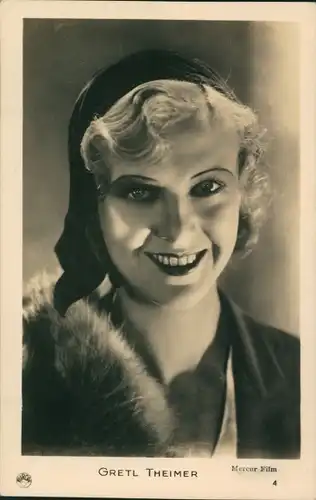 Ak Schauspielerin Gretl Theimer, Portrait