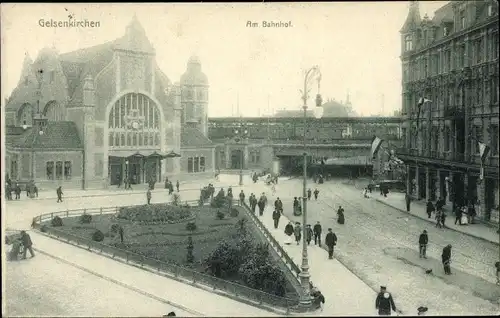 Ak Gelsenkirchen im Ruhrgebiet, Bahnhof