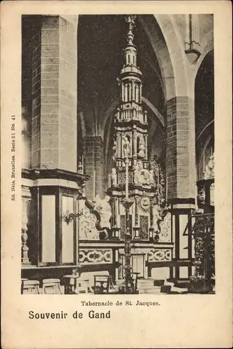 Ak Gand Gent Ostflandern, Tabernacle de St. Jacques