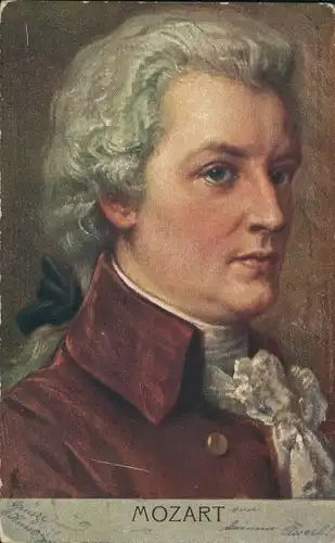 Künstler Ak Komponist Wolfgang Amadeus Mozart, Portrait