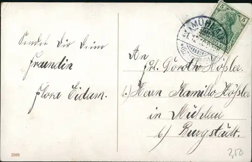 Ak Glückwunsch Neujahr, Liebespaar beim Eislaufen