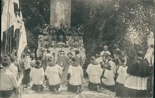 Ak Gottesdienst, Geistliche, Gebet