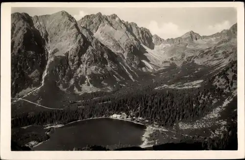 Ak Vysoké Tatry Hohe Tatra Slowakei, Popradské pleso, Poppersee, Gebirge