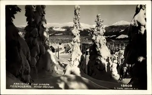 Ak Region Königgrätz, Riesengebirge, Winter-Märchen