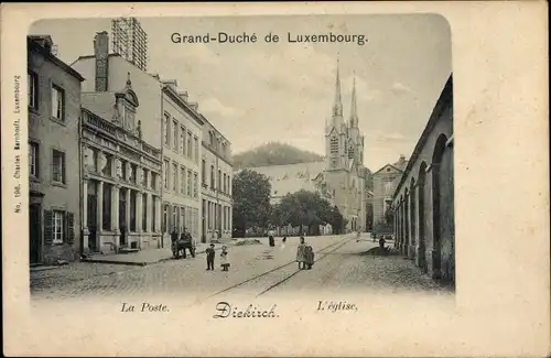 Ak Diekirch Luxemburg, Die Kirche