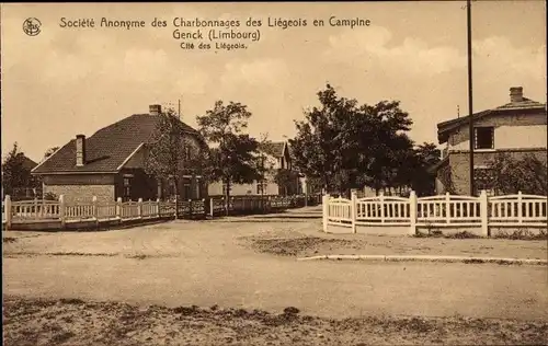 Ak Genck Flandre Limbourg, Kohlebergbauunternehmen, Stadt Lüttich