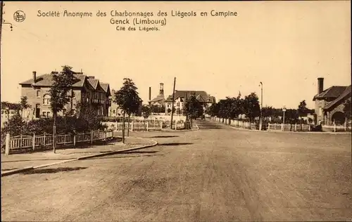 Ak Genck Flandre Limbourg, Kohlebergbauunternehmen, Stadt Lüttich