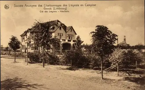 Ak Genck Flandre Limbourg, Societe Anonyme des Charbonnages, Stadt Lüttich, Hotellerie