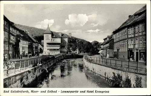 Ak Bad Salzdetfurth in Niedersachsen, Lamme, Hotel Kronprinz