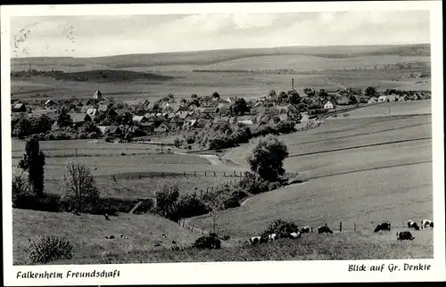 Ak Groß Denkte in Niedersachsen, Falkenheim Freundschaft, Panorama