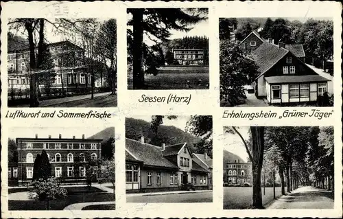 Ak Seesen am Harz, Erholungsheim Grüner Jäger, Straßenpartie, Villen