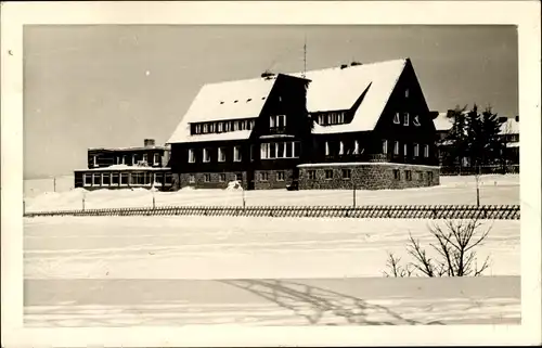 Foto Ak Clausthal Zellerfeld im Oberharz, Ferienheim, Winter