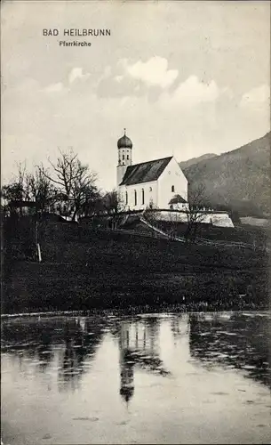 Ak Bad Heilbrunn in Oberbayern, Pfarrkirche