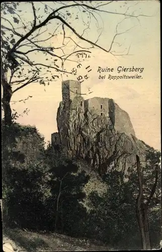 Ak Ribeauvillé Rappoltsweiler Elsass Haut Rhin, Ruine Giersberg