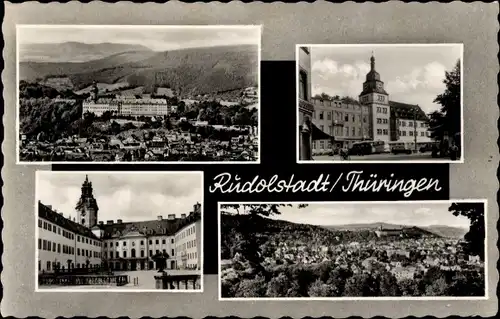 Ak Rudolstadt Thüringen, Schloss Heidecksburg, Panorama