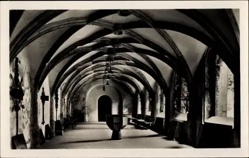 Ak Saalfeld an der Saale Thüringen, Kreuzgang, Barfüßer-Kloster, Heimatmuseum