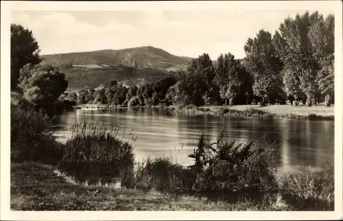 Ak Saalfeld an der Saale Thüringen, Kulm, Fluss