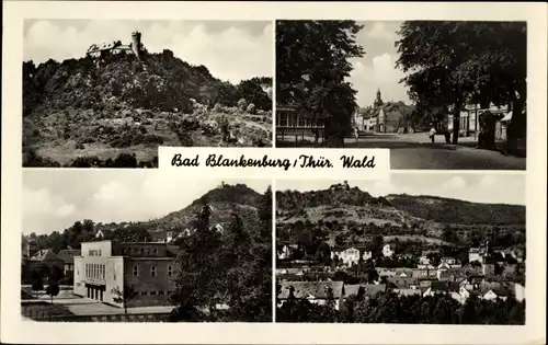 Ak Bad Blankenburg in Thüringen, Burg Greifenstein, Stadthalle, Hauptstraße