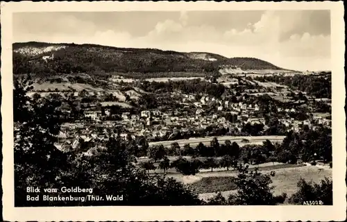 Ak Bad Blankenburg in Thüringen, Blick vom Goldberg