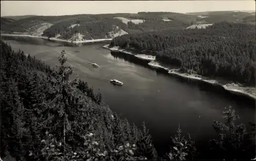 Ak Saale Orla Kreis, Bleilochtalsperre, Saaletalsperre, Stausee, Blick von der Luchsleite