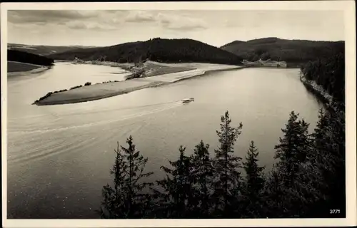 Ak Schleiz Saale Orla Kreis, Stausee der Bleilochtalsperre, Blick von Agnesruhe