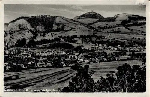 Ak Kahla in Thüringen, Blick vom Walpersberg