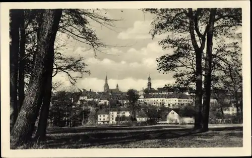 Ak Waldenburg in Sachsen, Blick zum Ort