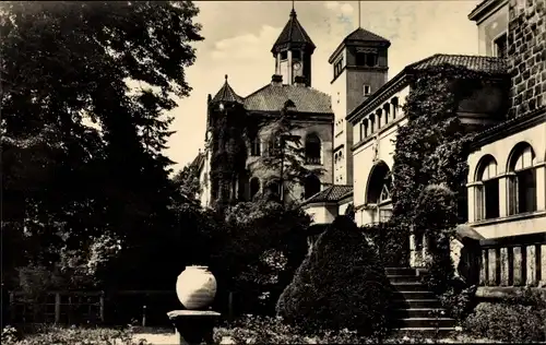 Ak Waldenburg in Sachsen, ehemaliges Schloss, jetzt Sanatorium