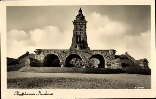 Ak Steinthaleben Kyffhäuserland in Thüringen, Kyffhäuser, Kaiser Wilhelm Denkmal