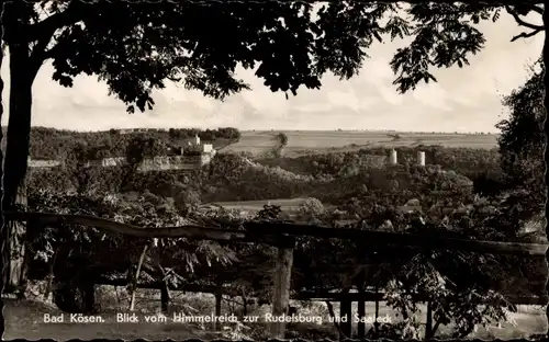 Ak Bad Kösen Naumburg an der Saale, Rudelsburg, Blick vom Himmelsreich zur Saaleck